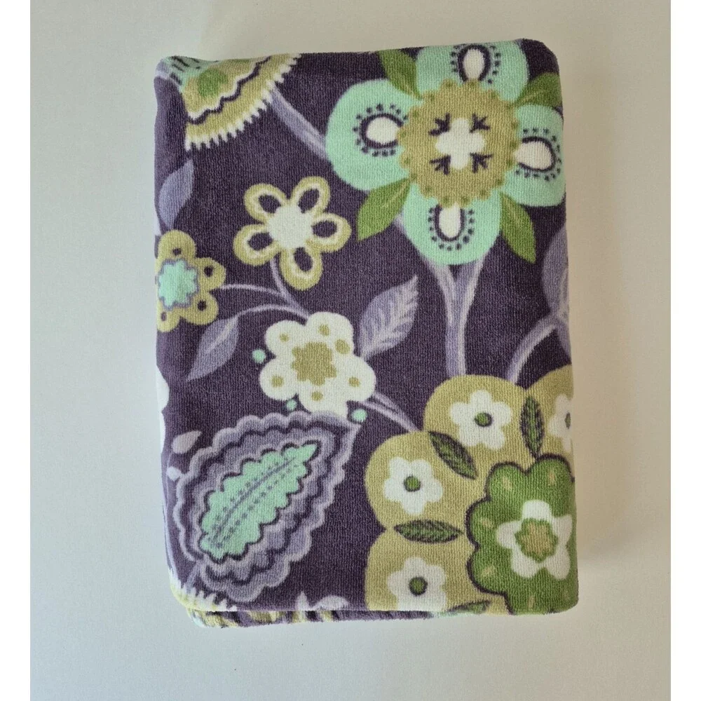 Peri Home Purple Yellow Floral 4 Piece Soft Bath and Hand Towels Set